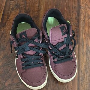 Adidas Burgundy Sneakers with Black Laces